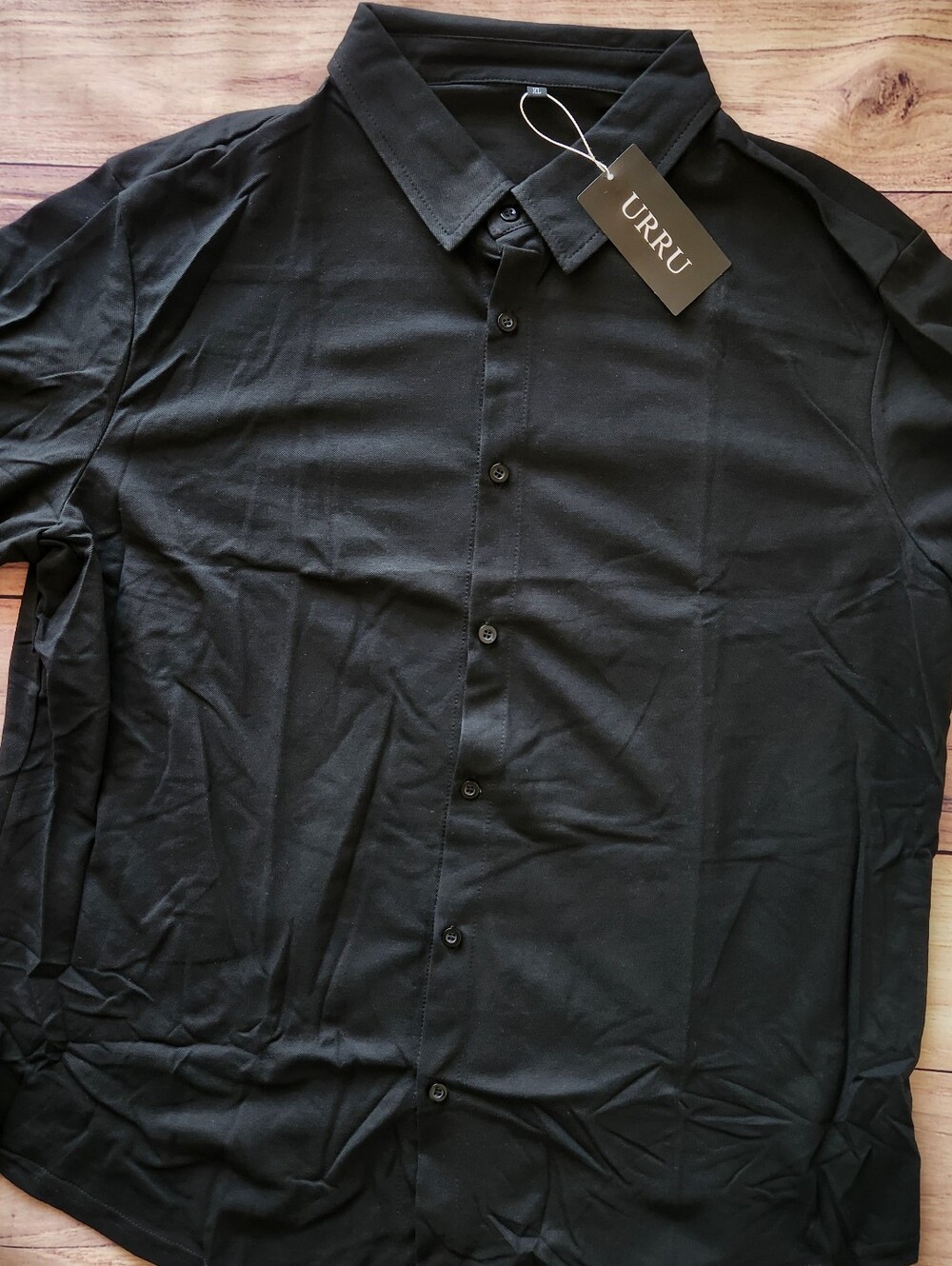 Men's Black Short Sleeve Button Down Collar Shirt NWT Autumn Wedding Guest